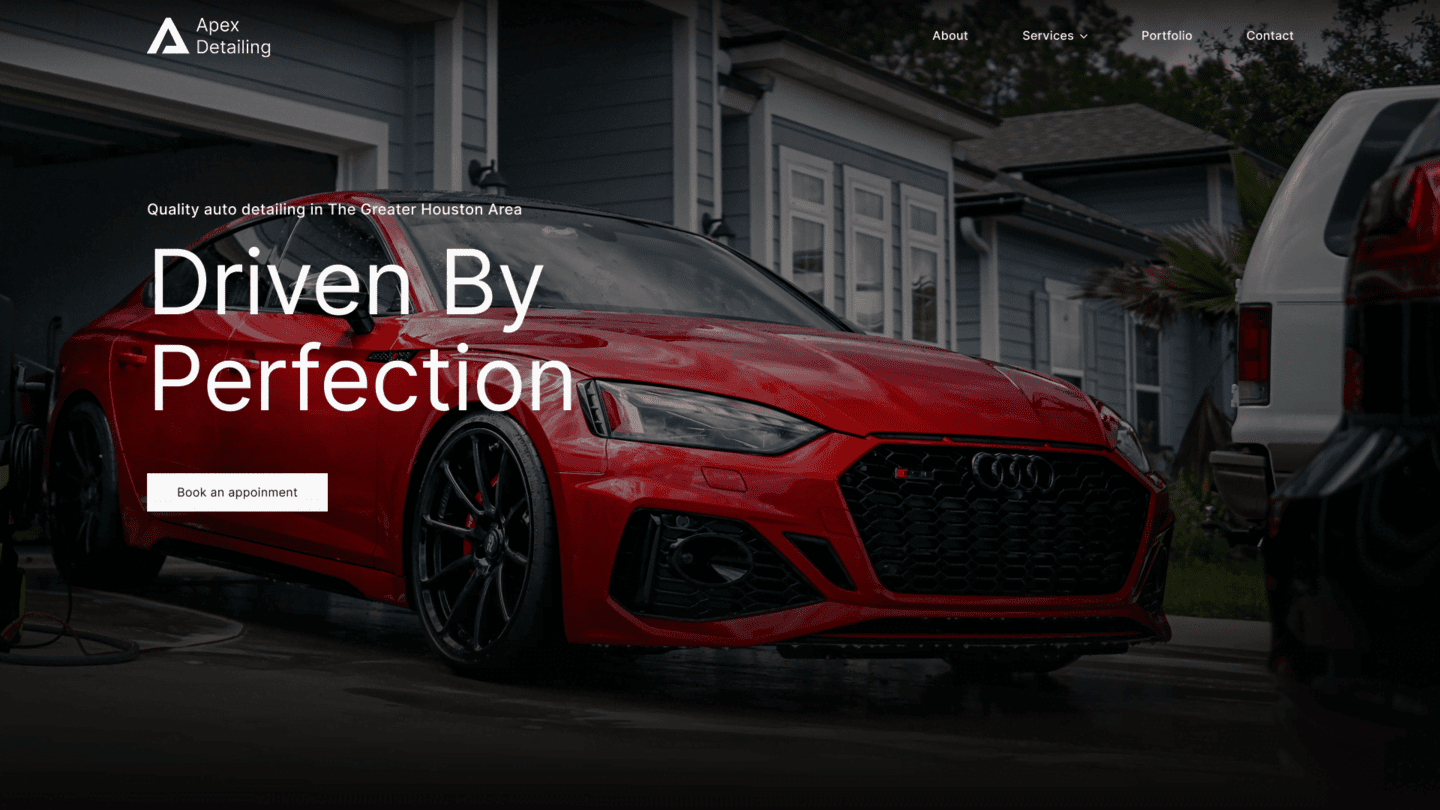 auto detailer web design