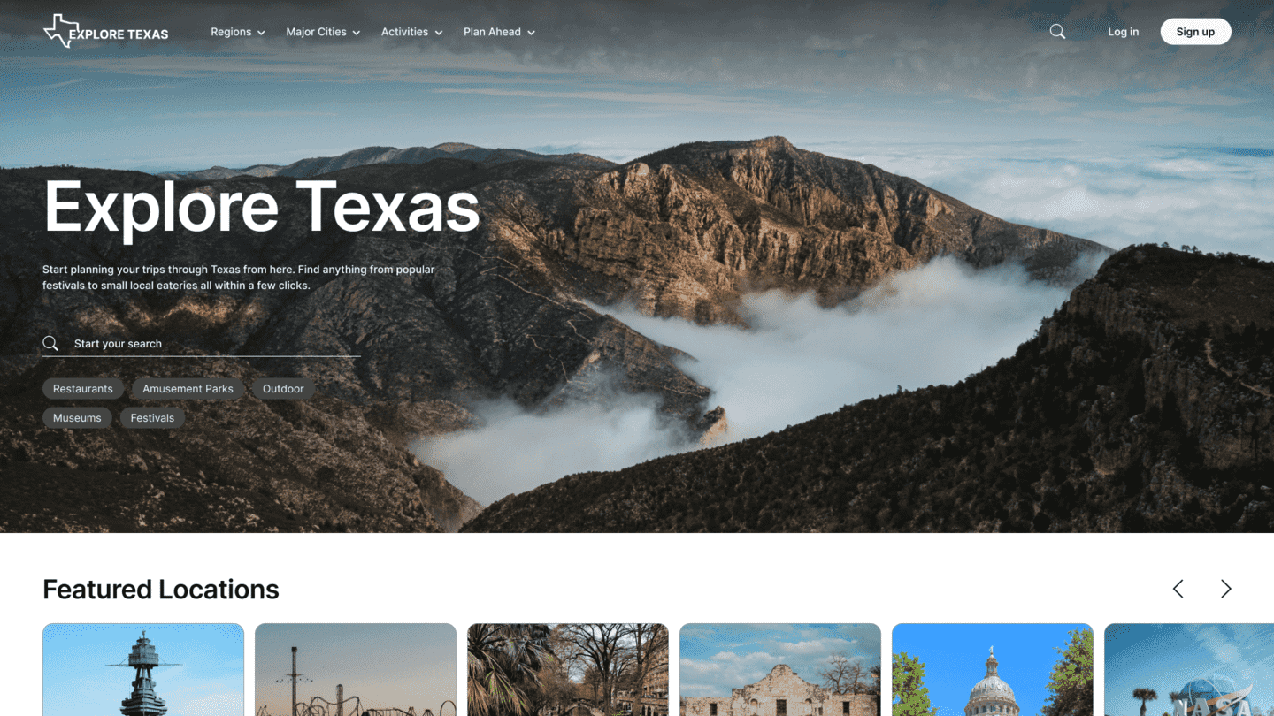 travel web design